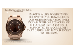 WANT FINANCIAL FREEDOM? EARN $900/DAY IN JUST 2 HOURS